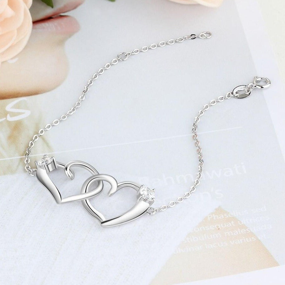 Bracelet Cœur Entrelacé diamant