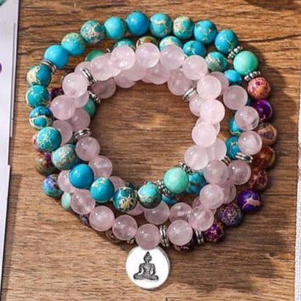 Bracelet Mala Pierre Naturelle Bouddha