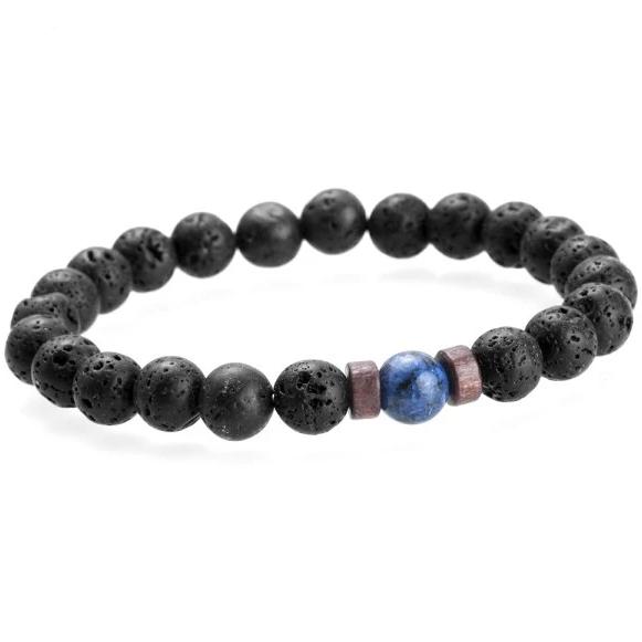 Bracelet Homme Pierre De Lave