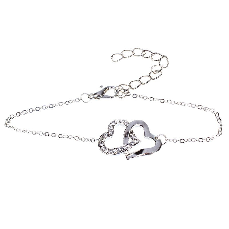 Bracelet Avec Deux Cœurs entrelacés