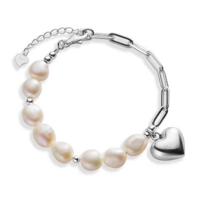 Bracelet Breloque Cœur (Perles)