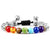 Bracelet Shamballa 7 Chakras En Perles Yaretzi,  bracelet 7 chakras onyx
