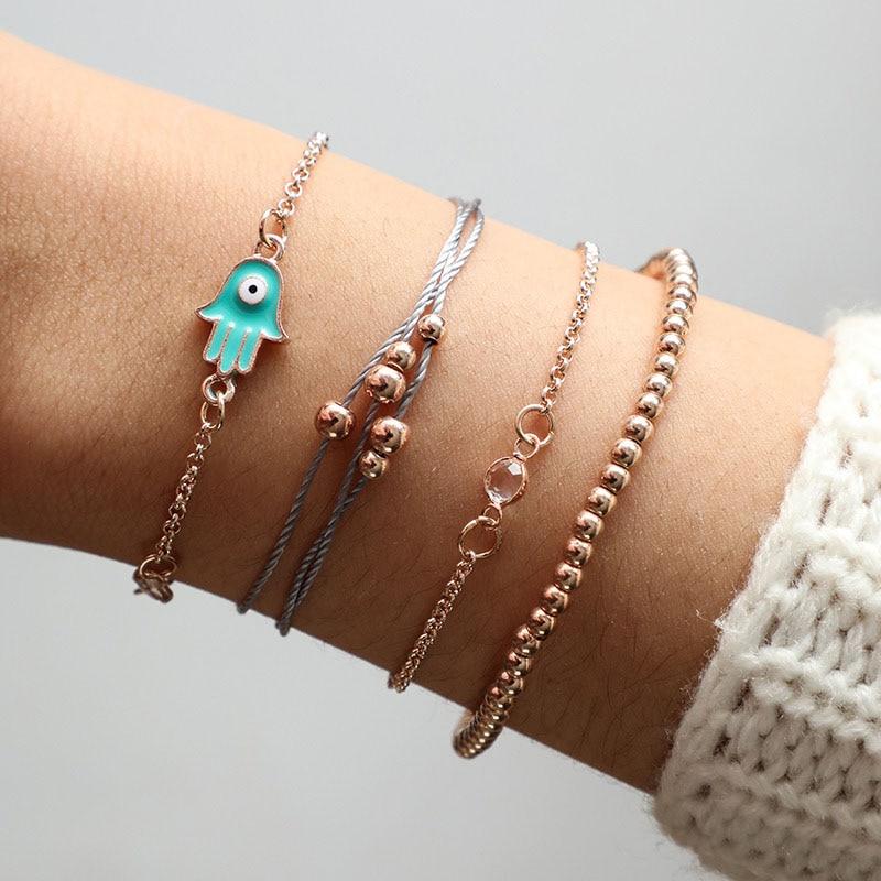 Bracelet Main de Fatima Bleue