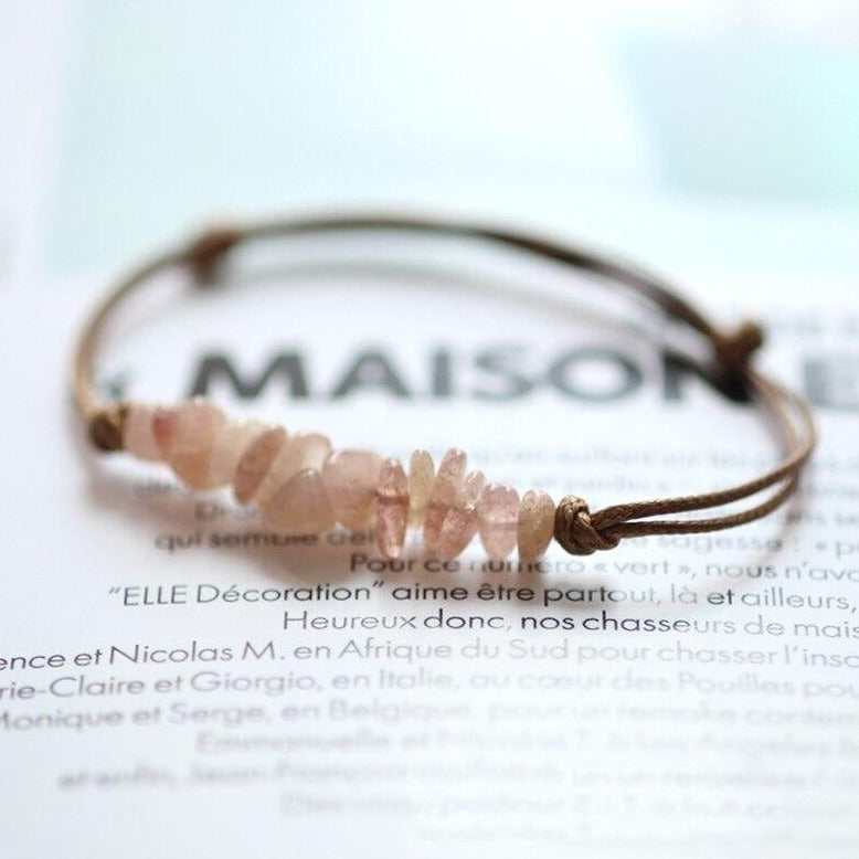 Lithothérapie Bracelet Quartz Rose Amitabha