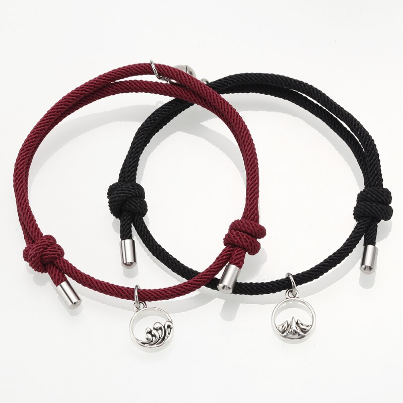 Bracelet Couple Cordon noir