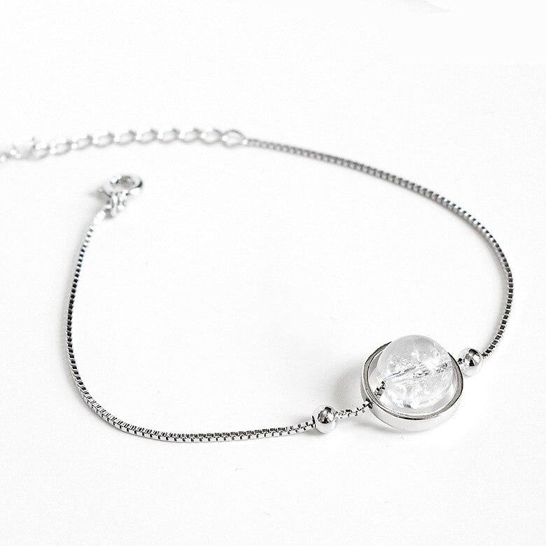 Bracelet En Pierre Naturelle Et Argent 925
