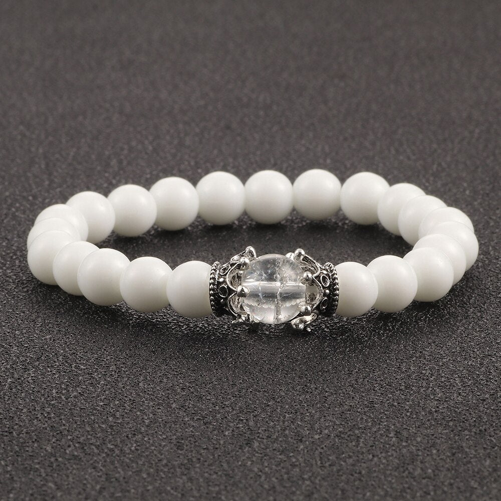 Bracelet En Pierre De Lune (Couronne)