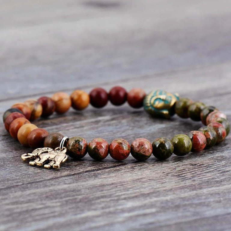 Bracelet Jaspe Unakite