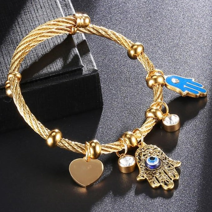 Bracelet Or Avec Main De Fatma
