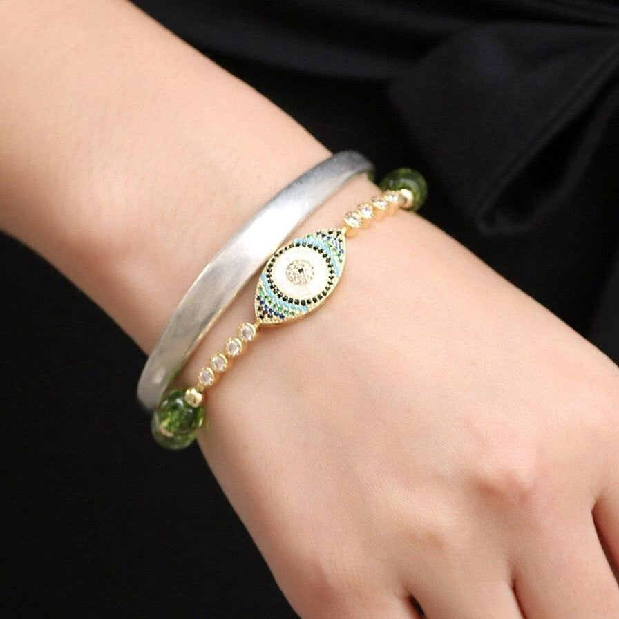 Bracelet D&#39;Abondance Avec Oeil De Protection