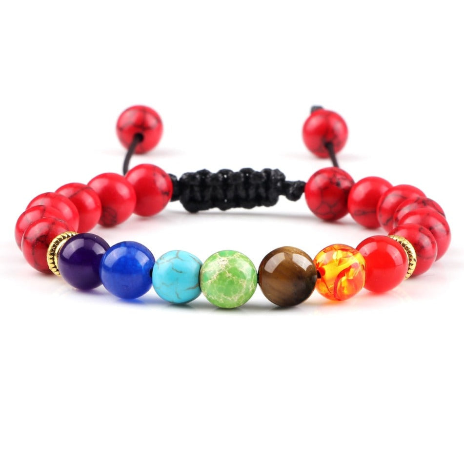 Bracelet Shamballa 7 Chakras En Perles Melani,  bracelet reiki 7 chakras