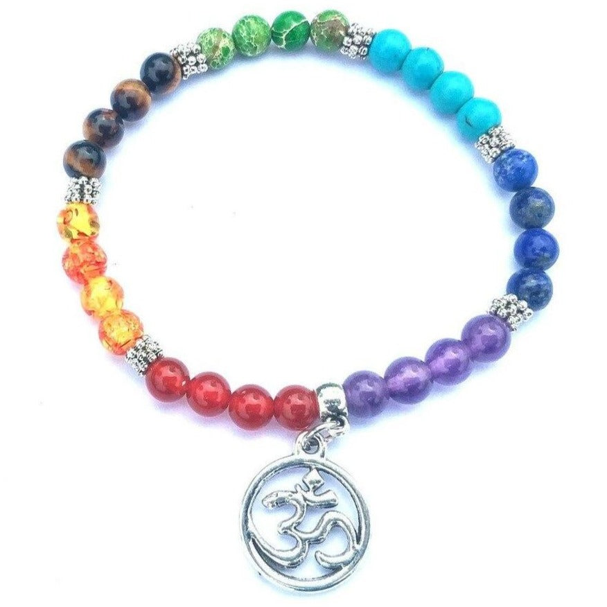 Bracelet Avec 7 Chakras OM signification