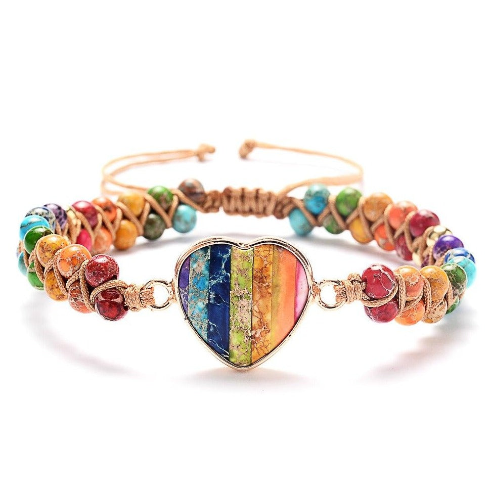 Bracelet 7 Chakras En Pierres Naturelles