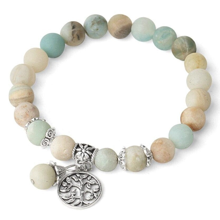 Bracelet Arbre De Vie En Perles d&#39;Amazonite