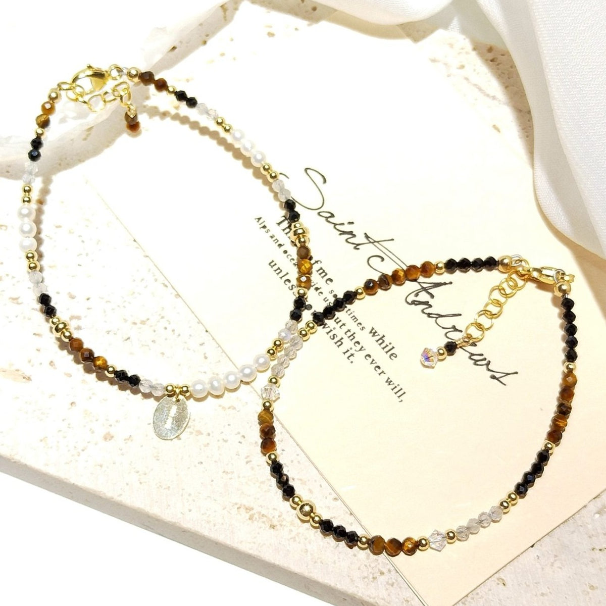 Bracelet Oeil De Tigre Et Labradorite