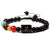 Bracelet Avec 7 Chakras Et Initial Kimber,  bracelet 7 chakras purification