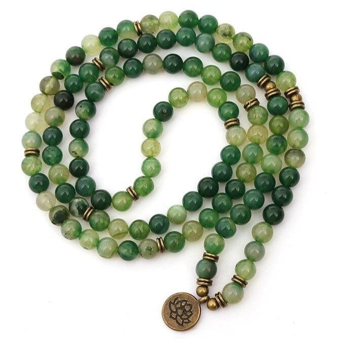 Bracelet Mala Vert 108 perles