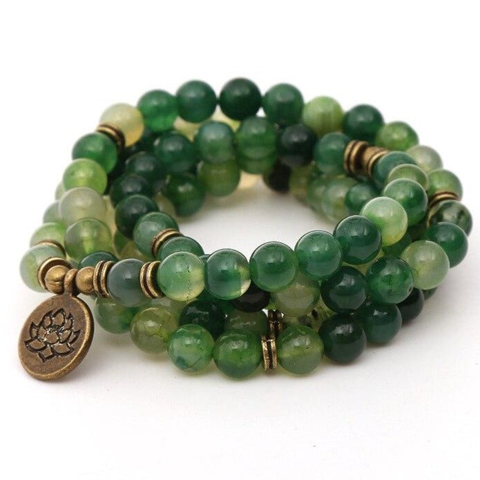 Bracelet Mala Vert Agate