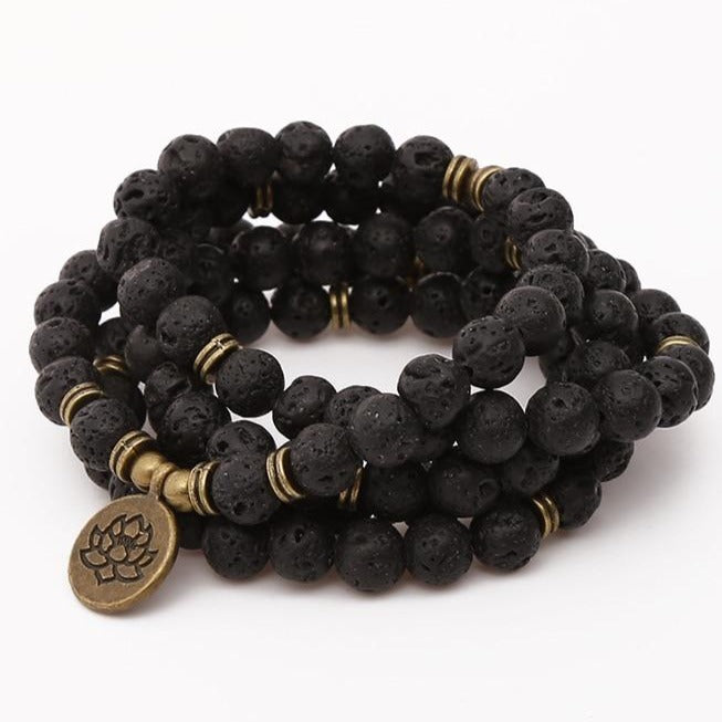 Bracelet Mala Pierre De Lave