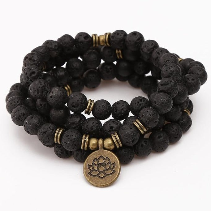 Bracelet Mala Pierre De Lave