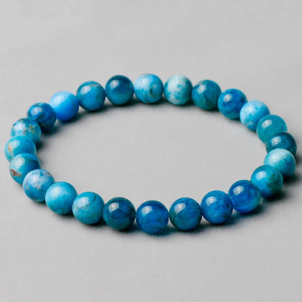 Pierre Apatite Bleue En Bracelet