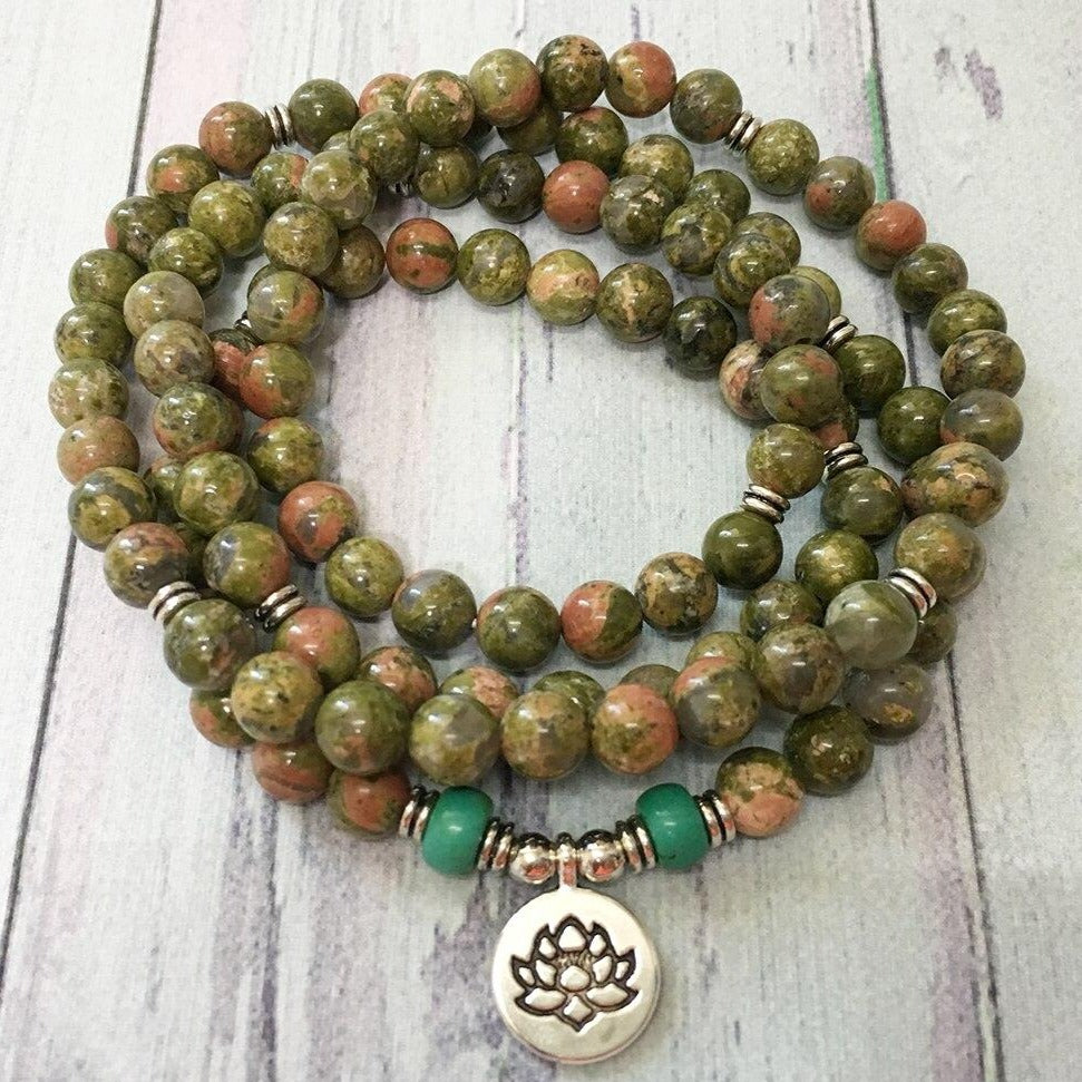 Bracelet Mala Unakite