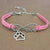 Bracelet Infini Chien (Rose clair) /  bracelet infinity or