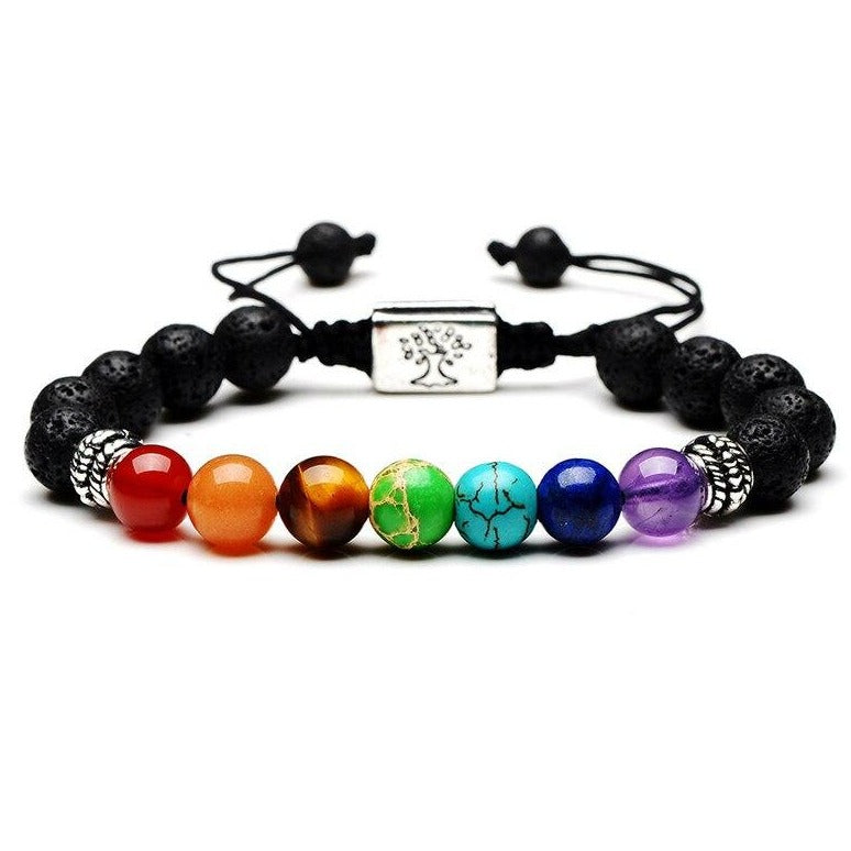 Bracelet 7 Chakras Pierres Véritables et naturelles