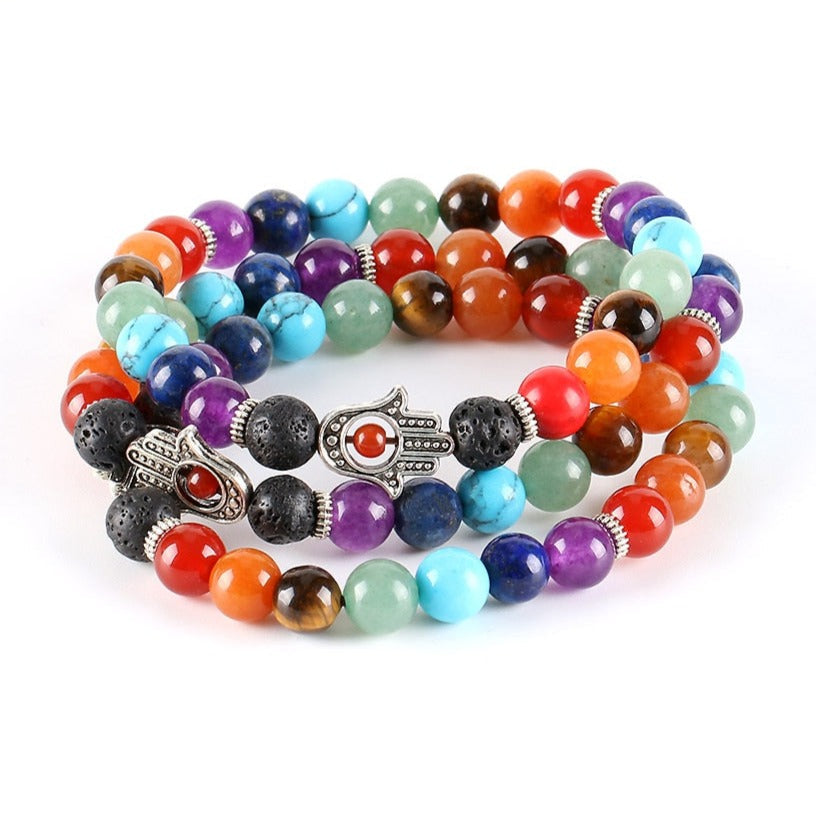 Bracelet Tibetain 7 Chakras Authentique Amari,  bracelet reiki 7 chakras