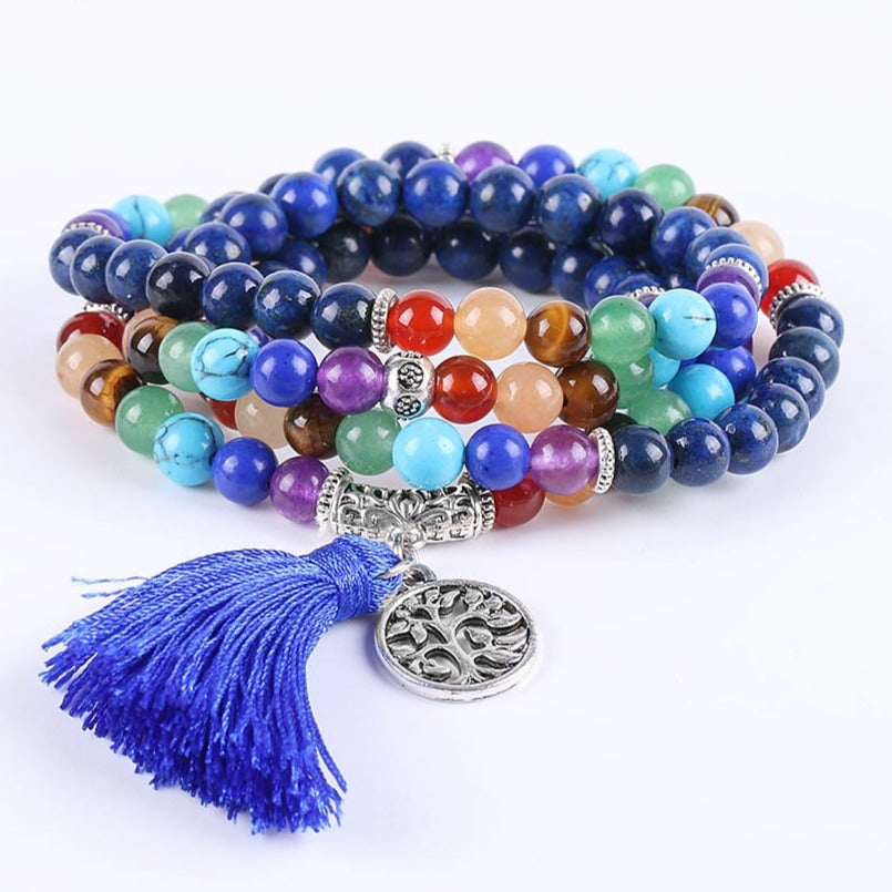 Bracelet Mala 7 Chakras Pour Reiki Julieta,  bracelet les 7 chakras