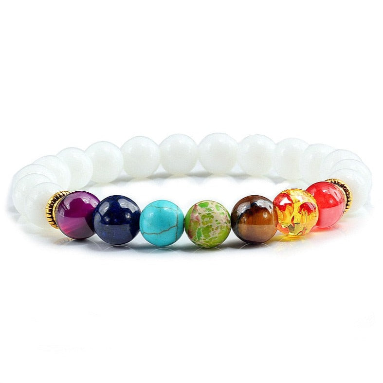 Bracelet Avec 7 Chakras En Perles Naomi,  dormir avec bracelet 7 chakras