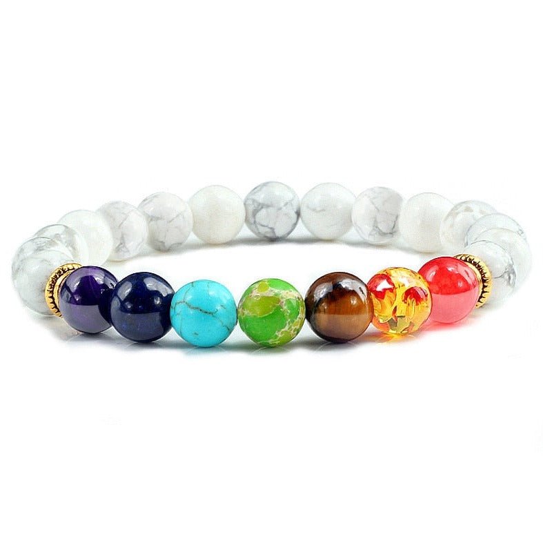 Bracelet Avec 7 Chakras En Perles Jianna,  bracelet tibétain 7 chakras