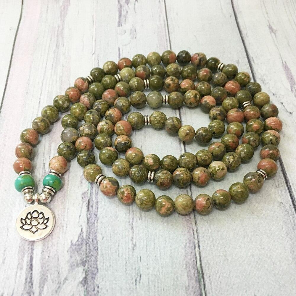 Bracelet Mala Unakite