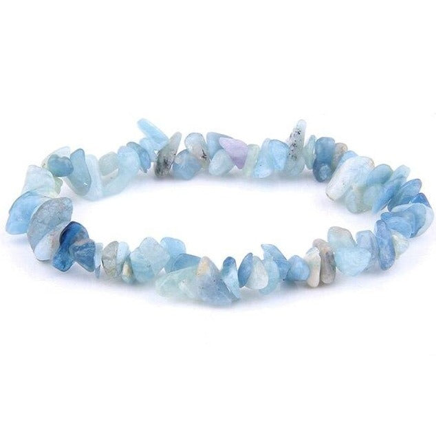 Pierre Aigue Marine En Bracelet