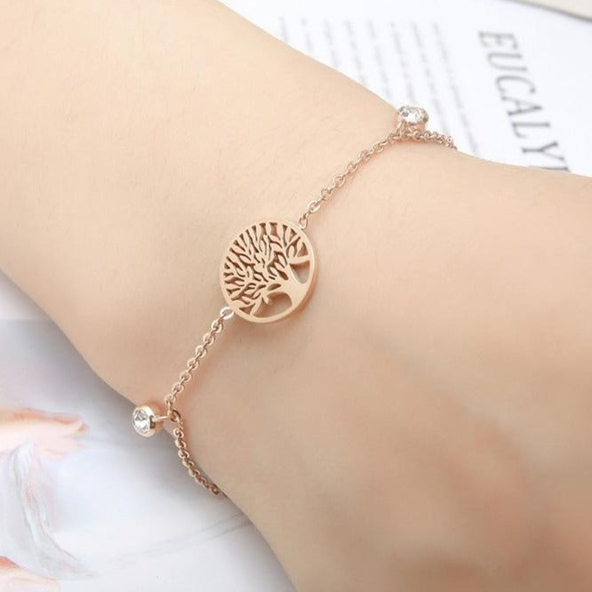 Bracelet Arbre De Vie Or