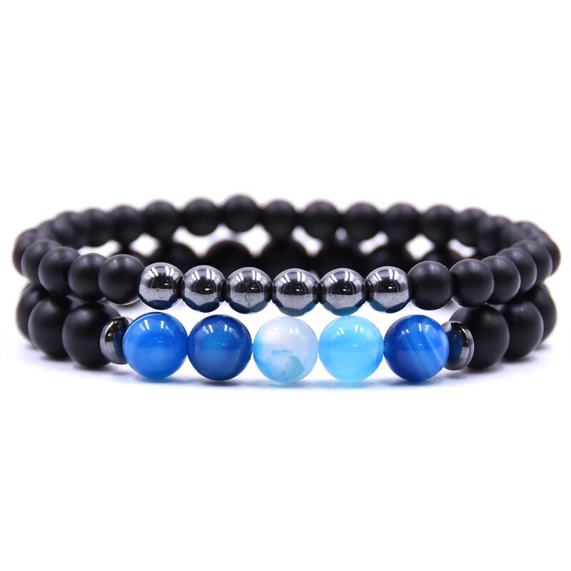 Bracelet Couple Pierre Naturelle perles