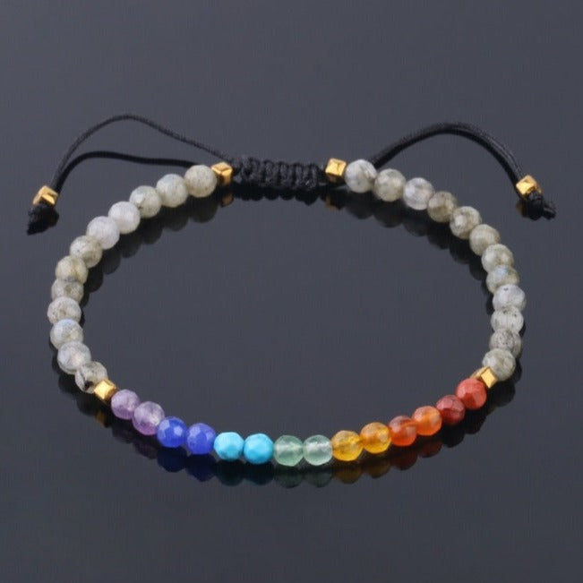 Bracelet Fin 7 Chakras Pour Femme (Shamballa) Teagan, bracelet shamballa 7 chakras