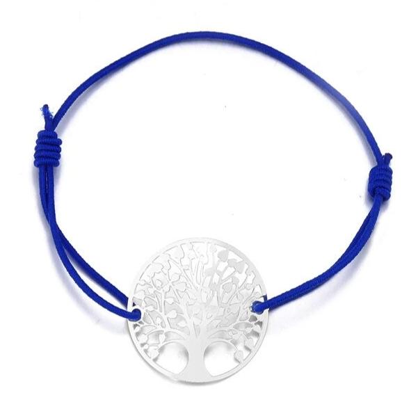 Bracelet Cordon Femme Arbre De Vie acier