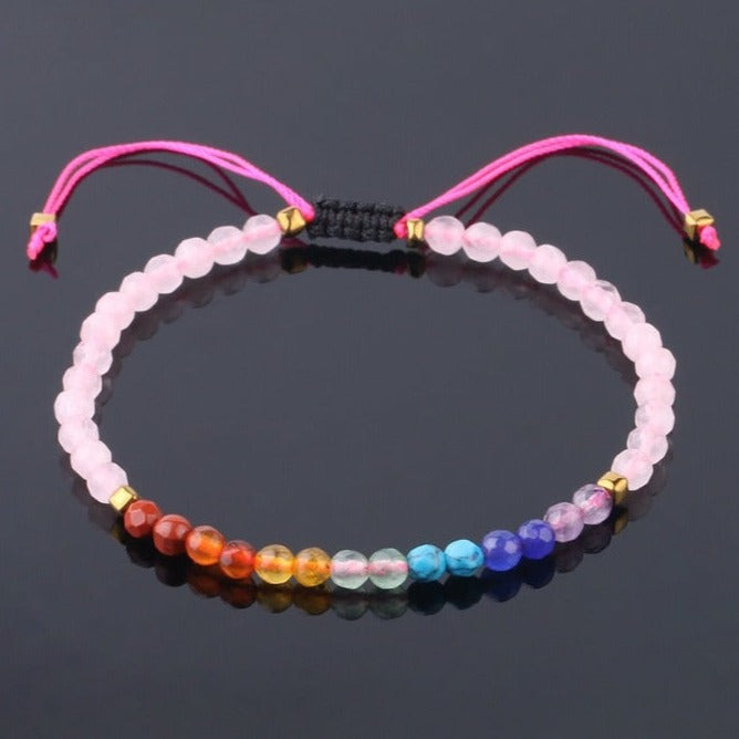 Bracelet Fin 7 Chakras Pour Femme (Shamballa) Gracelyn, bracelet avec les 7 chakras