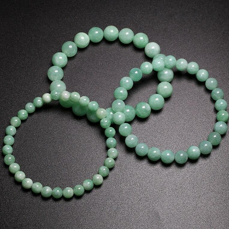 Bracelet Jade Vert en perles