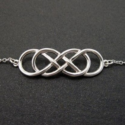 Bracelet Double Infini Argent