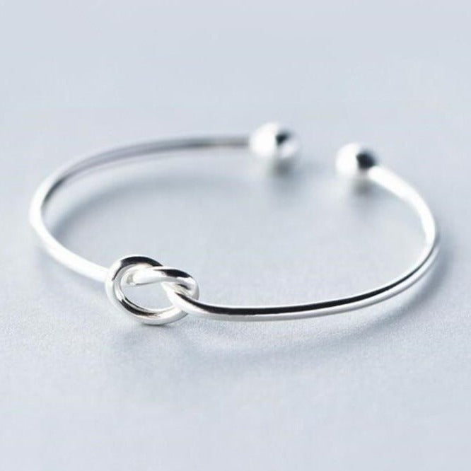 Bracelet Infini Jonc (Argent) /  bracelet infini pour couple