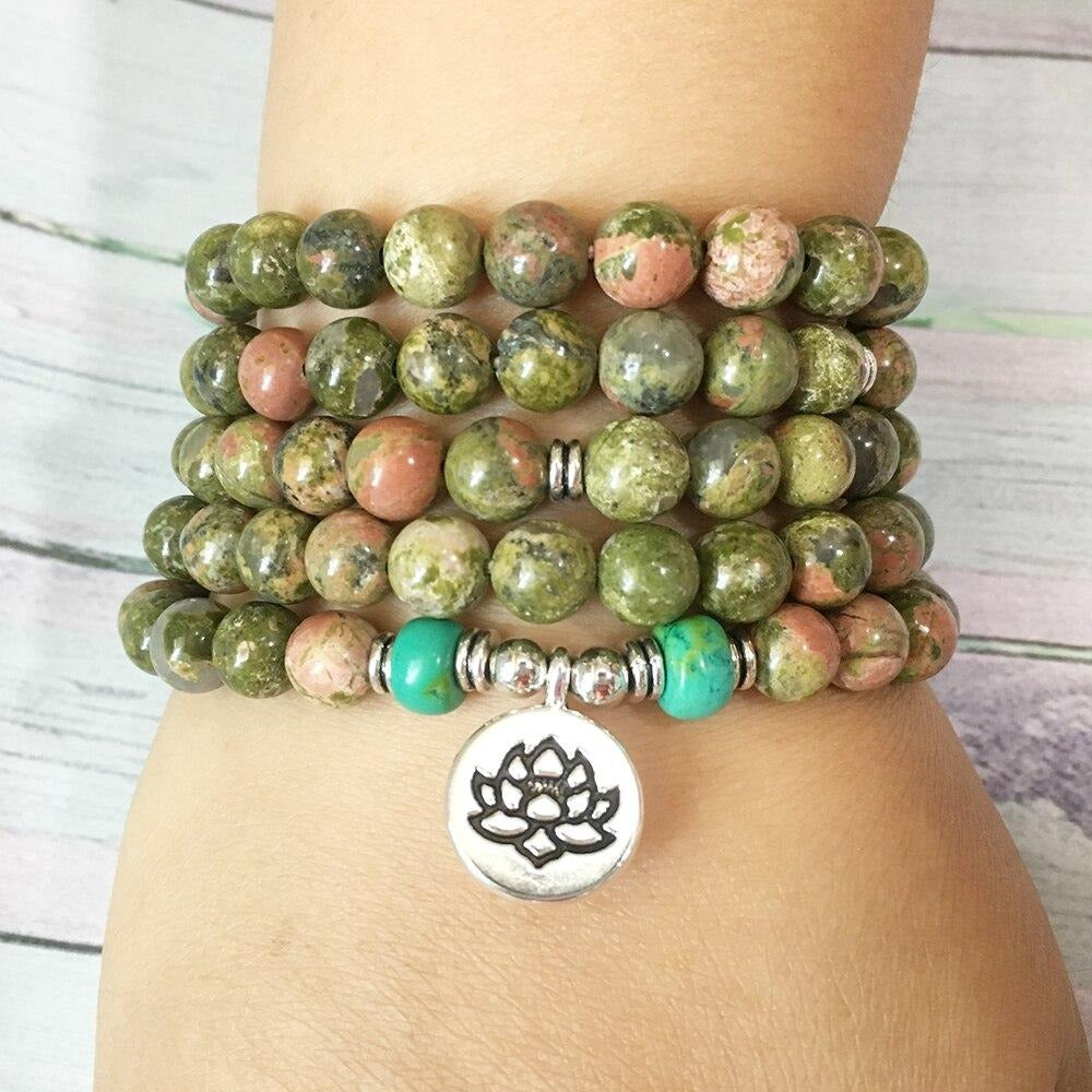 Bracelet Mala Unakite