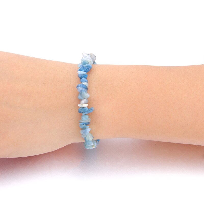 Pierre Aigue Marine En Bracelet