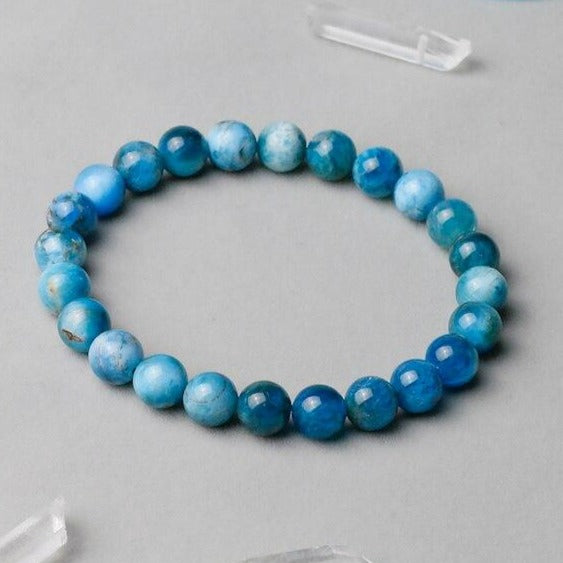 Pierre Apatite Bleue En Bracelet
