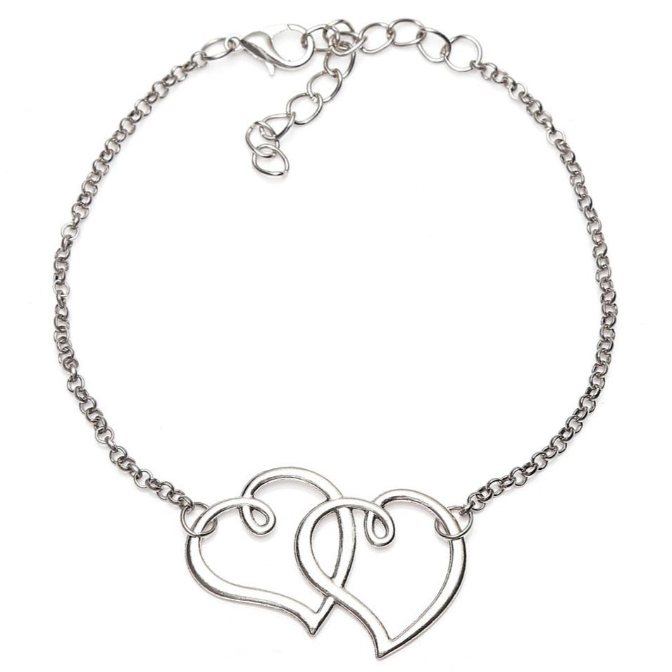 Bracelet Cœur Entrelacé (Cheville)