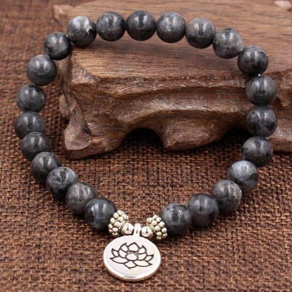 Bracelet Lotus Homme Noir