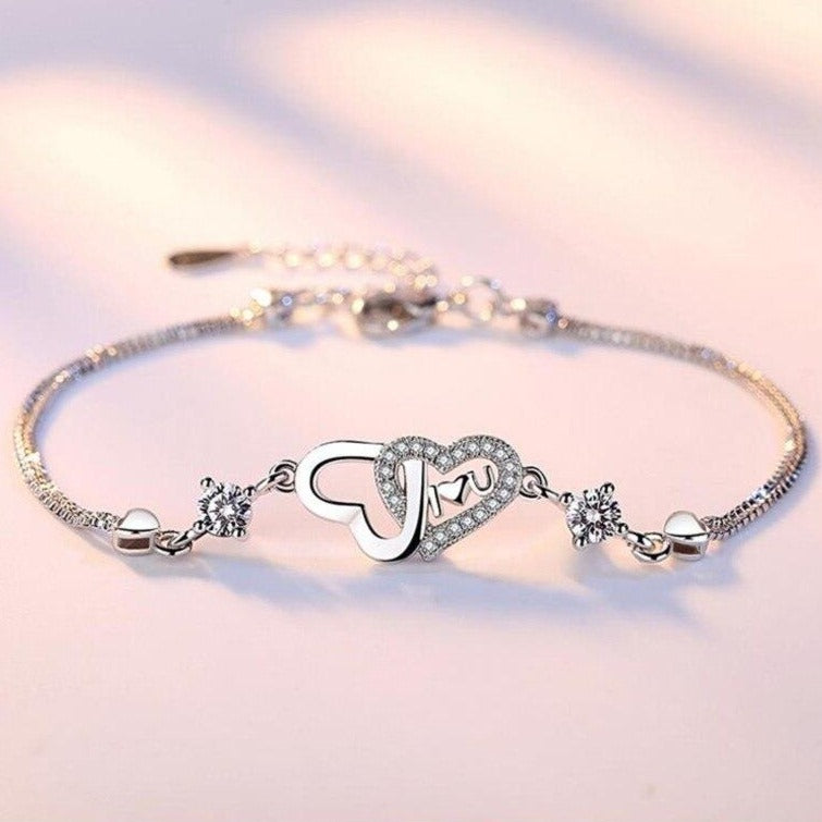 Bracelet Margot Avec 2 Cœurs