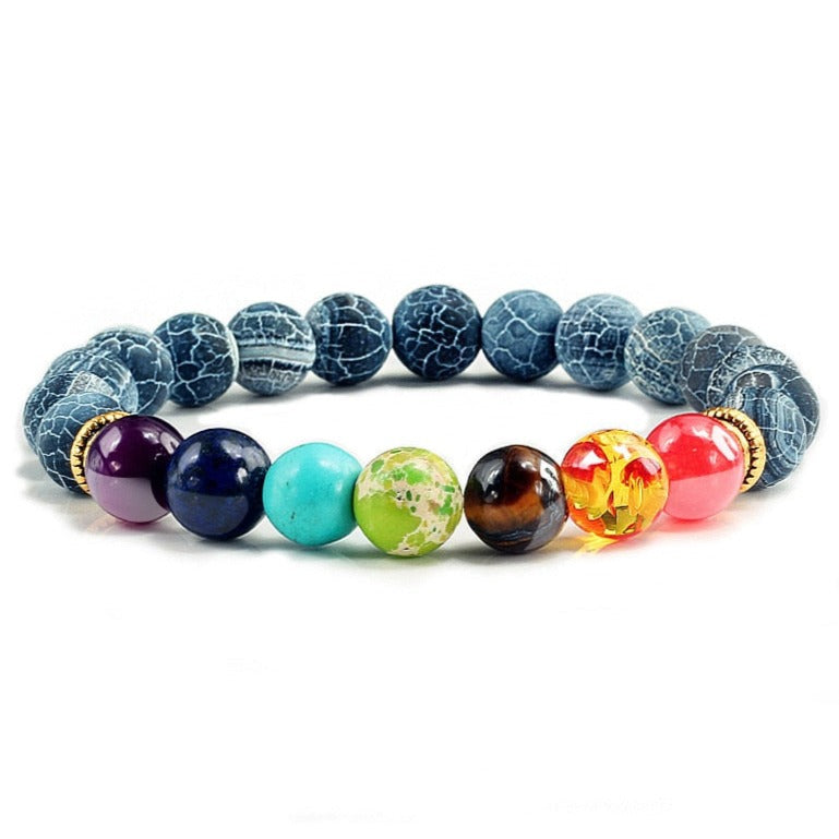 Bracelet Avec 7 Chakras En Perles Elliot,  bracelet 7 chakras guérison et amour