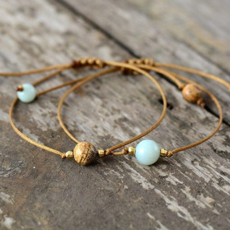 Bracelets Apaisants En Perles : Agate, Amazonite, Jaspe